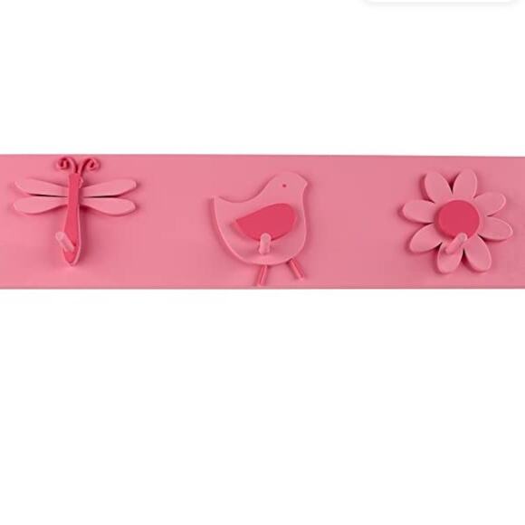 Sadie & Scout Pink Girl Wall Hooks NEW - Picture 1 of 7